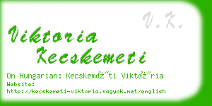viktoria kecskemeti business card